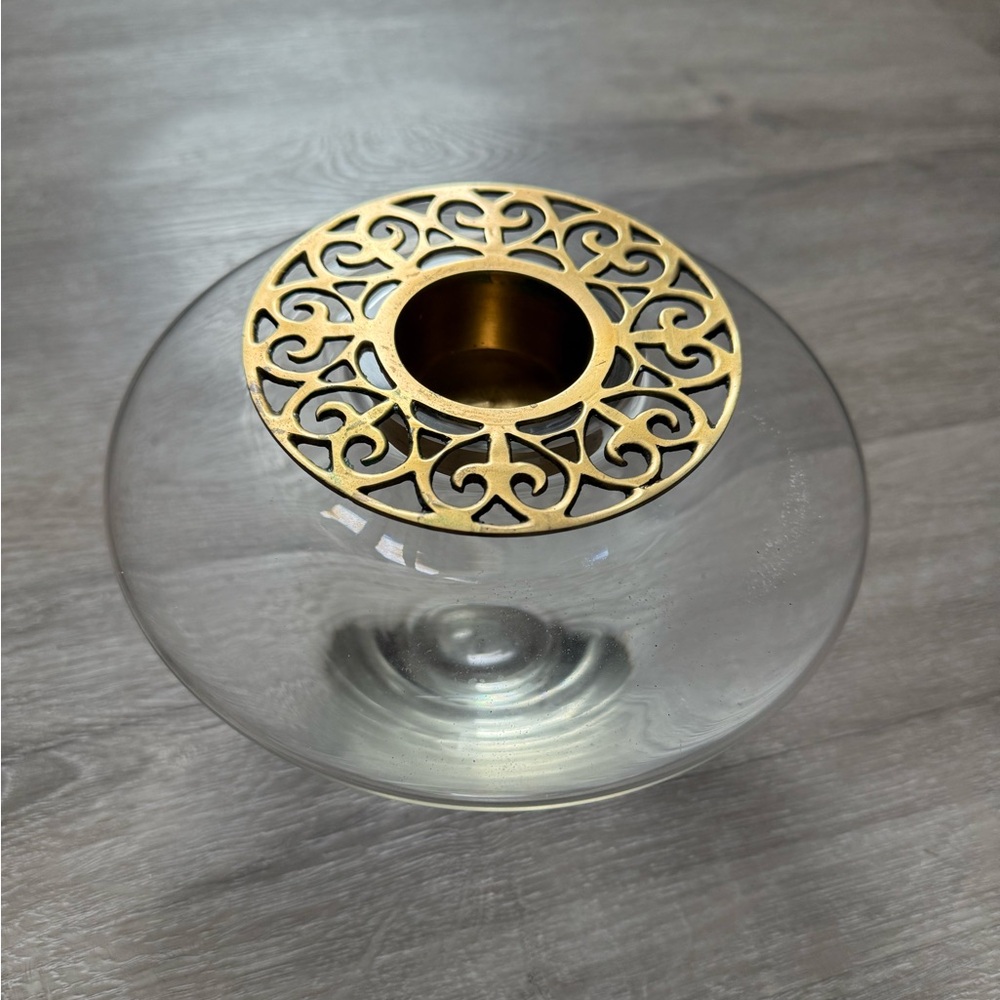 Elegant Dual Purpose Glass Vase/ Candle Accent